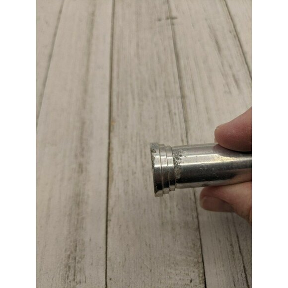 Vintage Aluminum Bullet Salt and Pepper Shakers Skyscraper 2" - Picture 5 of 5